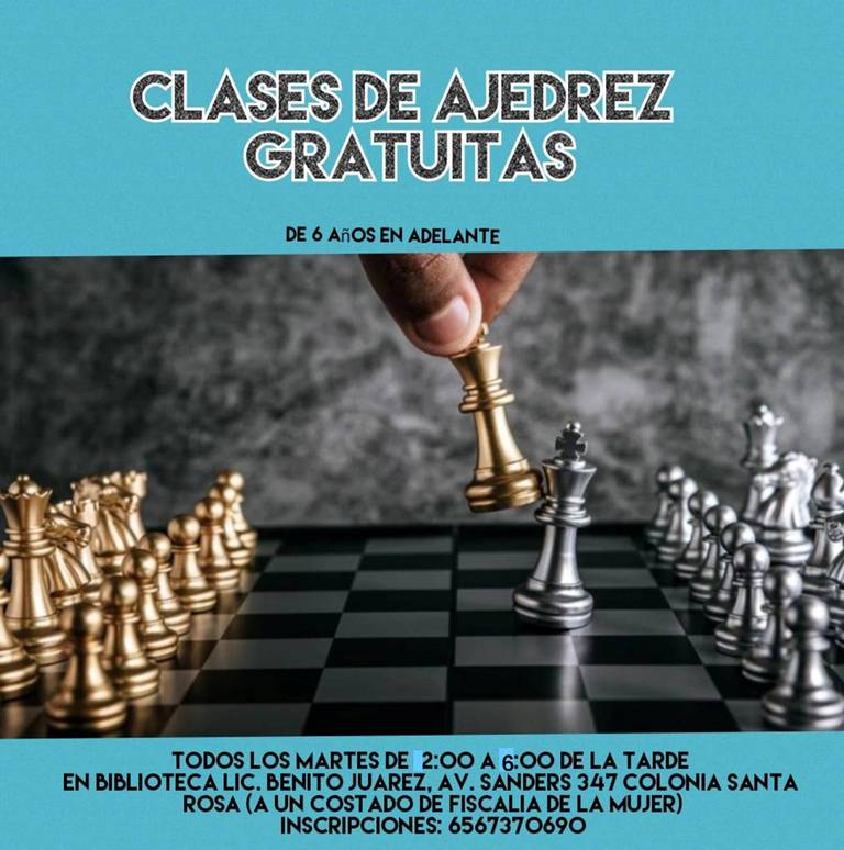 Quieres aprender a jugar ajedrez? Ofrecen clases gratuitas para toda la  familia - El Heraldo de Juárez