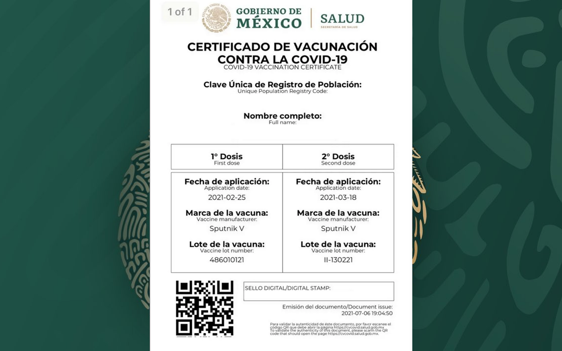 Certificado De Vacunacion