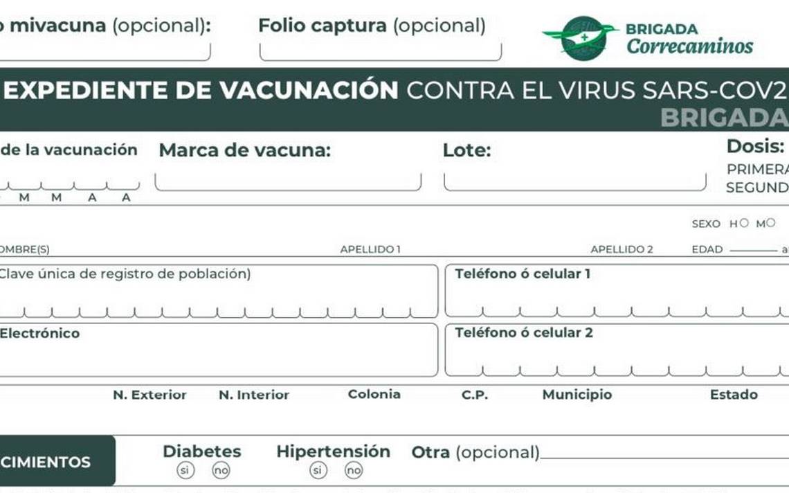 Aqui Puedes Descargar El Formato De Registro Para La Vacuna Covid 19 El Heraldo De Juarez Noticias Locales Policiacas Sobre Mexico Chiahuahua Y El Mundo